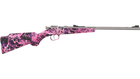 HENRY H5 MINI BOLT YOUTH 22LR - GEN 2 16.25" SS/SYN MUDDY GIRL