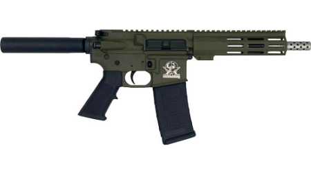 GLFA AR15 PISTOL 223 WYLDE - 7.5" STAINLESS BBL OD GREEN