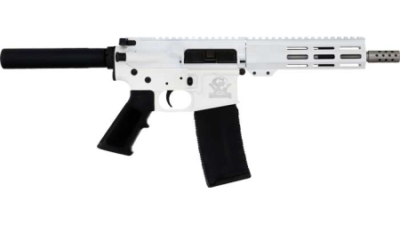 GLFA AR15 PISTOL 223 WYLDE - 7.5" STAINLESS BBL WHITE