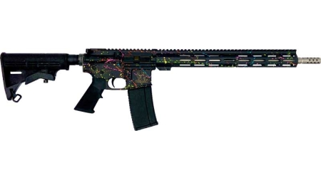 GLFA AR15 SPLATTER 223 WYLDE - 16" S/S BBL BLACK SPLATTER