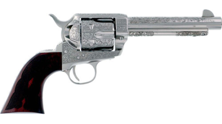 CIMARRON BUFFALO BILL CODY - 357MAG 5.5" ENGRAVED NICKEL