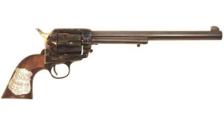 CIMARRON WYATT EARP 45LC OM - FS 10" CC/BL WALNUT W/SHIELD