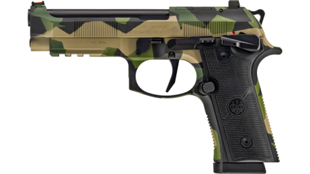BERETTA 92XI SAO FS 9MM 4.7" - 10RD SPLINTER CAMO 2 MAGS