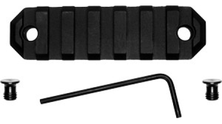 GROVTEC RAIL SECTION KEYMOD - 3" 7 SLOT ALUMINUM BLACK