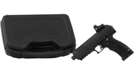 Hi-Point JXP10CTHC 10mm 5.2" 10+1 W/ Threaded Barrel, Crimson Trace Red Dot & Hard Case Black