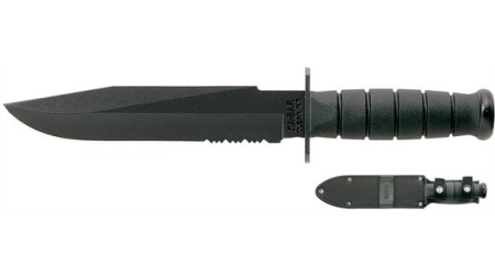 KA-BAR FIGHTER KNIFE - 8" SERRATED W/SHEATH