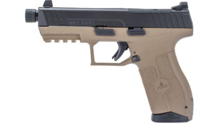 IWI M9ORP17TFD Masada 9mm 4.6" Threaded Barrel 17+1 Flat Dark Earth Optics Ready w/ Suppressor Height Sights