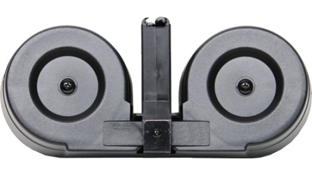 IVER JOHNSON MAGAZINE AR15 - 223 100RD DRUM BLK/CLEAR POLY