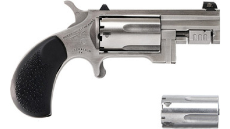 North American Arms NAA-SNT-C Sentinel Mini Revolver .22WMR 5 Rounds 1.42" SAO Stainless/Rubber W/ .22 LR Conversion Cylinder
