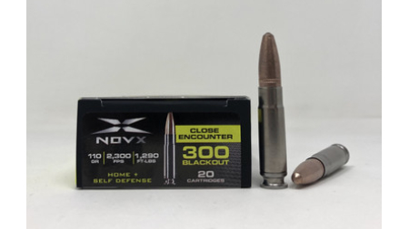NovX 300 Blackout Ammunition 110 Grain Close Encounter Copper Polymer 20 Rounds