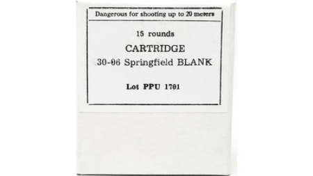 Prvi PPU 30-06 Ammunition PPB3006 Blanks 15 Rounds
