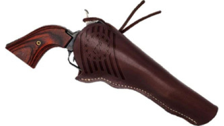 Heritage Manufacturing RR22B6LHOL Rough Rider 6RD .22 LR 6.5" Black Oxide/Cocobolo Grips W/ Leather Holster