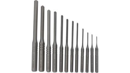 GRACE USA ROLL PIN PUNCH SET - STEEL 12PC W/VINYL POUCH