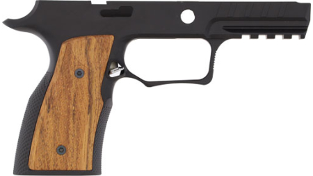SHARPS BROS. P320 GRIP MODULE - NO SAFETY BLACK W/ CHERRY WOOD