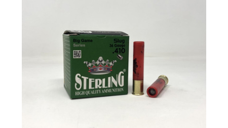 Sterling 410 (36 GA) Ammunition Slug 2-1/2" 1/4oz STRLG410SLUG 25 Rounds