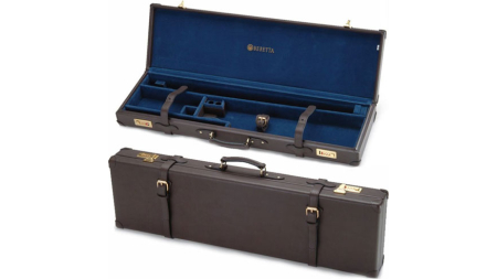 BERETTA LUGGAGE CASE FOR O/U - SHOTGUNS LEATHER BROWN