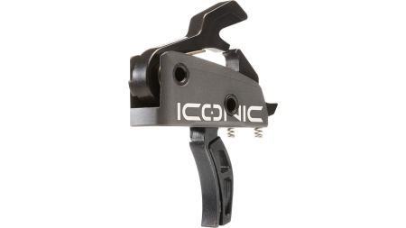 RISE TRIGGER ICONIC GRAY - 2-STAGE 1-2LB AR-15 W/PINS