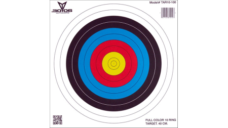 30-06 OUTDOORS PAPER TARGET - ARCHERY 10-RING 17"X17" 100CT