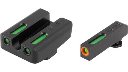 TRUGLO SIGHT SET FOR GLOCK HI - TFX PRO GREEN/ORANGE OUTLINE