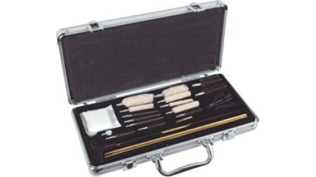 HOPPES DELUXE GUN CLEANING KIT - BRASS ROD 31PC W/ALUMINUM BOX