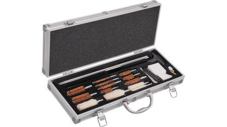 HOPPES UNIVERSAL CLEANING KIT - 26PCS. W/ALUMINUM STORAGE CASE