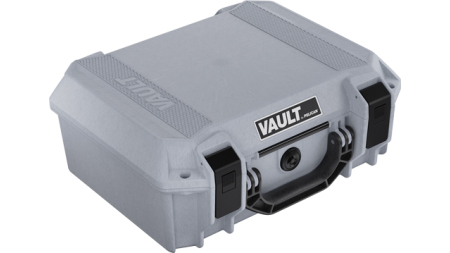 PELICAN VAULT MEDIUM PISTOL - CASE W/ FOAM GHOST GRAY