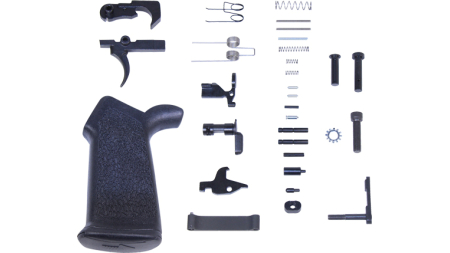 GUNTEC COMPLETE LOWER PARTS - KIT AR10 W/ ERGONOMIC GRIP