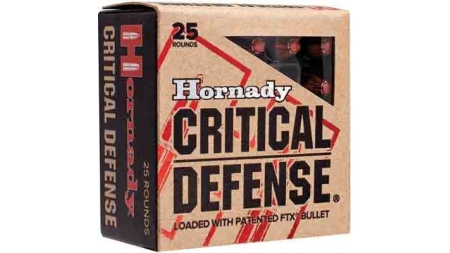 HORNADY CRITICAL DEFENSE - 380 ACP 90GR FTX 25RD 10BX/CS