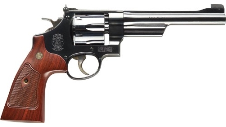 S&W 27 CLASSIC 357MAG 6.5" AS - BLUED CHECKERED WOOD GRIPS