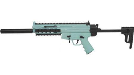 ATI GSG-16 16.25" .22 LR Semi-Auto Rifle 10+1 Fake Suppressor Collapsible Stock Mint Green