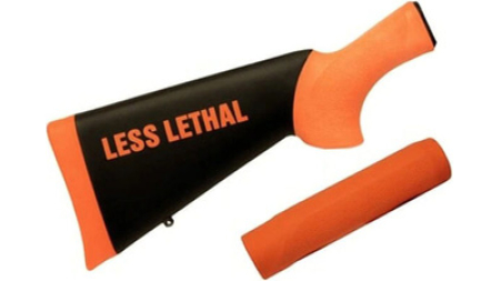 OVERMOLDED SHOTGUN STOCK W/FOREND -12 GAUGE - LESS LETHAL ORANGE