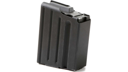 SR25/DPMS .308 STAINLESS 10 ROUND MAGAZINE - MARLUBE BLACK, BLACK FOLLOWER
