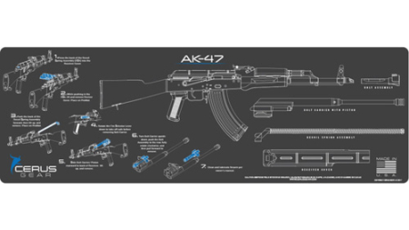 AK-47 INSTRUCTIONAL PROMAT - CHARCOAL GRAY/CERUS BLUE