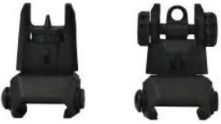 ATI Tactical Flip Up Front & Rear Back Up Sight - Polymer