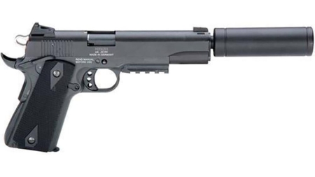 ATI German Sport 1911 AD OPS Handgun 22LR 10/rd 5" Barrel Black with Fake Suppressor