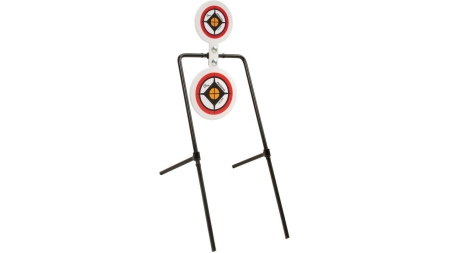 Allen EZ-Aim Hardrock AR500 Round Spinner Targets & Stand for Rimfire Rounds & Centerfire Pistols 7.375"W x 23"H White/Red/Black