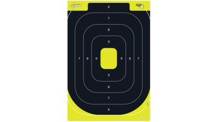 Allen EZ Aim Splash Reactive Paper Target IPSC Silhouette 12.5"x18.25" Yellow and Black 30 per Pad