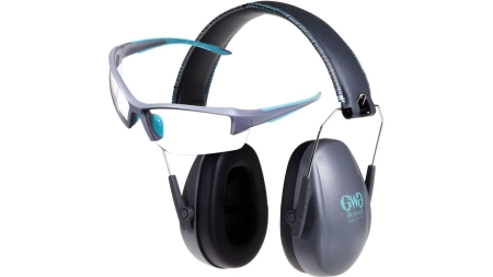 Allen Girls With Guns Assure Protective Safety Glasses & Earmuffs Combo Set Gray/Teal/Black NRR - 23dB
