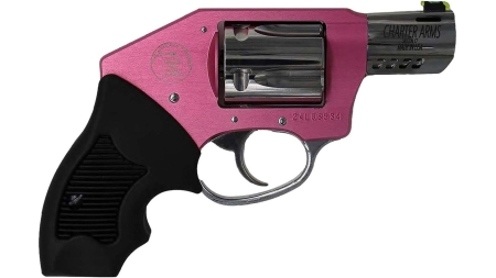 Charter Arms Off Duty Coyote Handgun .380 ACP 5rd Capacity Pink Frame with 2" Stainless Ported Barrel