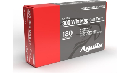 Aguila Rifle Ammunition 300 Win Mag 180gr SP 2950 fps 20/ct