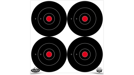Birchwood Casey Dirty Bird 6" Bull's-Eye Targets 100/ct (400 Total Targets 4 per Sheet)