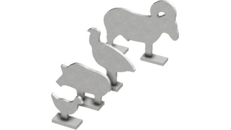 Birchwood Casey Silhouette Knock Over Targets - 4/ct (Chicken Turkey Pig and Ram)