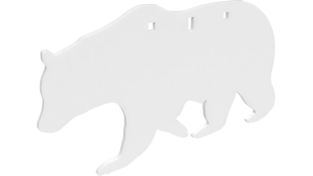 Birchwood Casey AR500 3/8" Silhouette Plate Target 3-Hole Bear