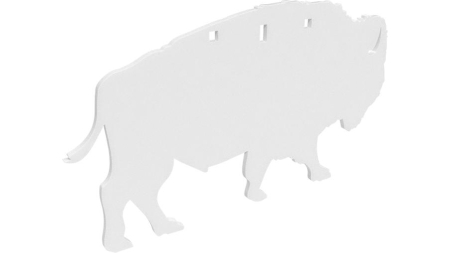 Birchwood Casey AR500 3/8" Silhouette Plate Target 3-Hole Bison