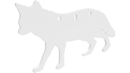 Birchwood Casey AR500 3/8" Silhouette Plate Target 3-Hole Coyote