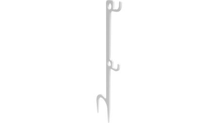Birchwood Casey Double Hook Steel Target Hanger Ground Stake - White