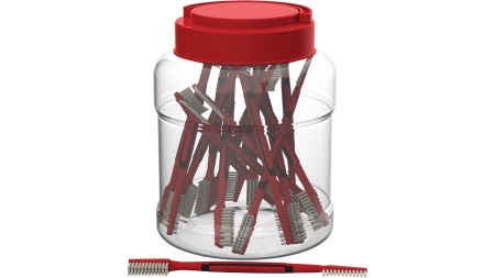 Birchwood Casey Dual Nylon Brushes in Plastic Tub 25/ct