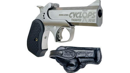 Bond Arms Cyclops Satin Package Handgun .50 AE Single Shot 4.25" Barrel Satin with Holster