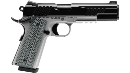 Savage 1911 Gov't Style Handgun .45 Auto 8rd Magazines (2) 5" Barrel Black and Stainless with Rail
