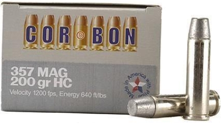 COR-BON Handgun Ammunition .357 Mag 200 gr HC 1150 fps 20/box